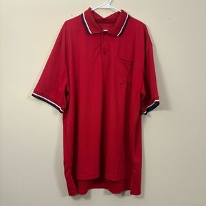 Smitty polo shirt mens 2XL red performance mesh moisture wicking cl